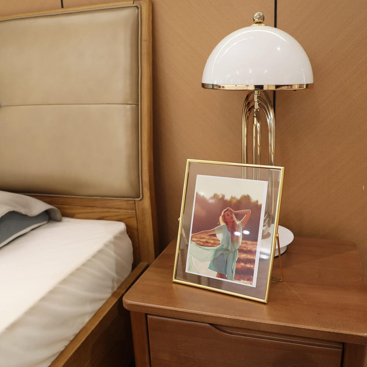 Gold Floating Frame (8×10 inches, Vertical), For Picture 7x9, 6x8, 5x7, Tabletop Photo Frames