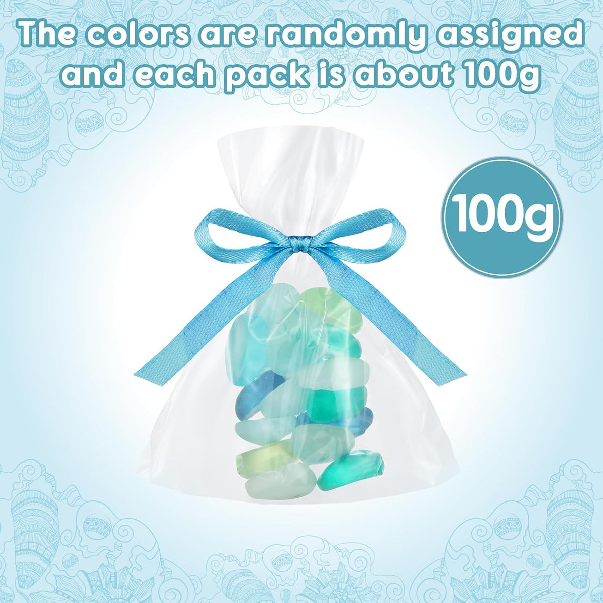 200g Sea Glass Soap Decor Seashell Decorative Soaps for Bathroom Home Decor Beach Wedding Nautical