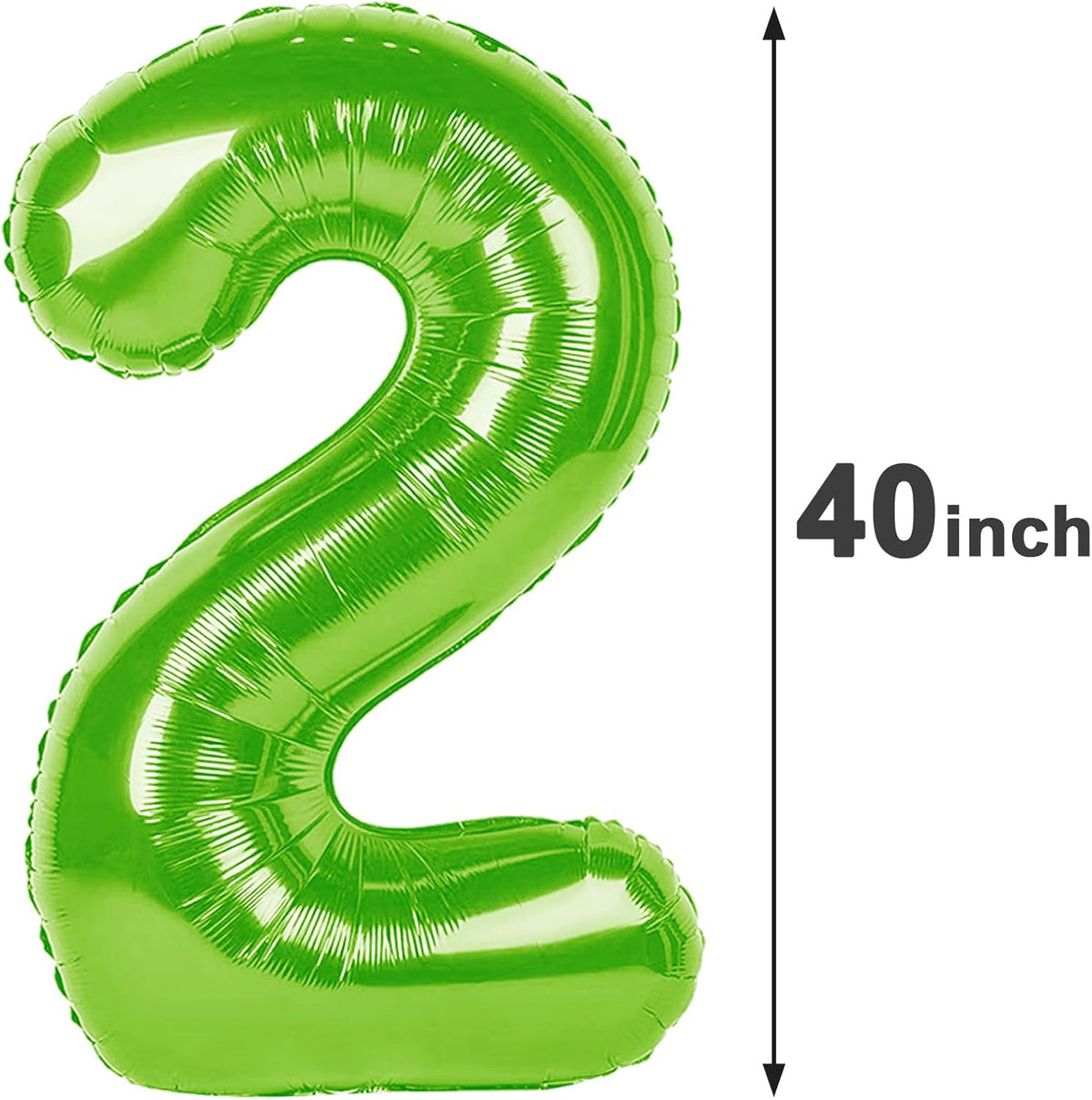 Light Green 40 Inch Big Number Balloon Birthday Decoration, Number 2 Helium Balloon 12 20 22 23 24