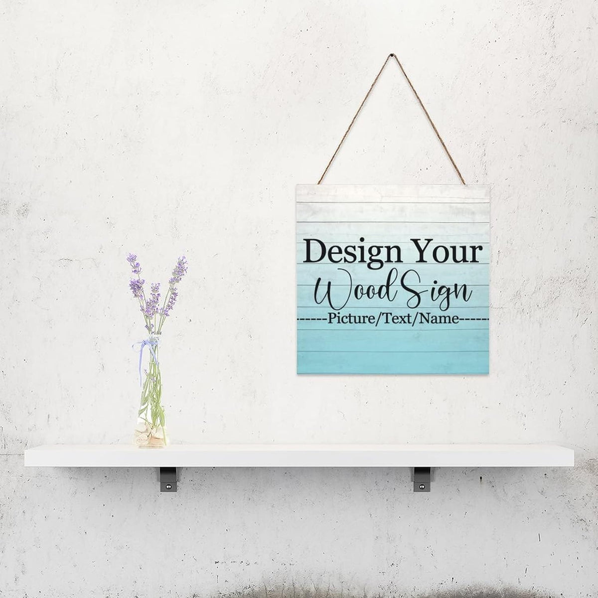 Personalized Hanging Wood Signs, Customized Door Board with Multiple Wood Background and Fonts to