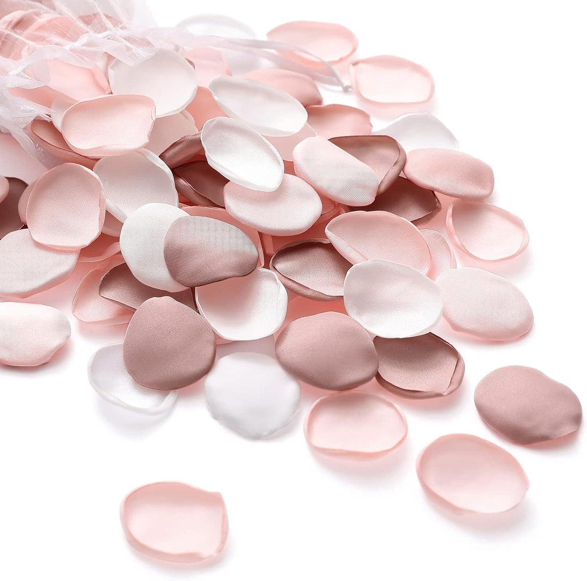 Serwalin 300Pcs Silk Rose Petals Artificial Flower Petals for Weddings Nude Pink Petals for