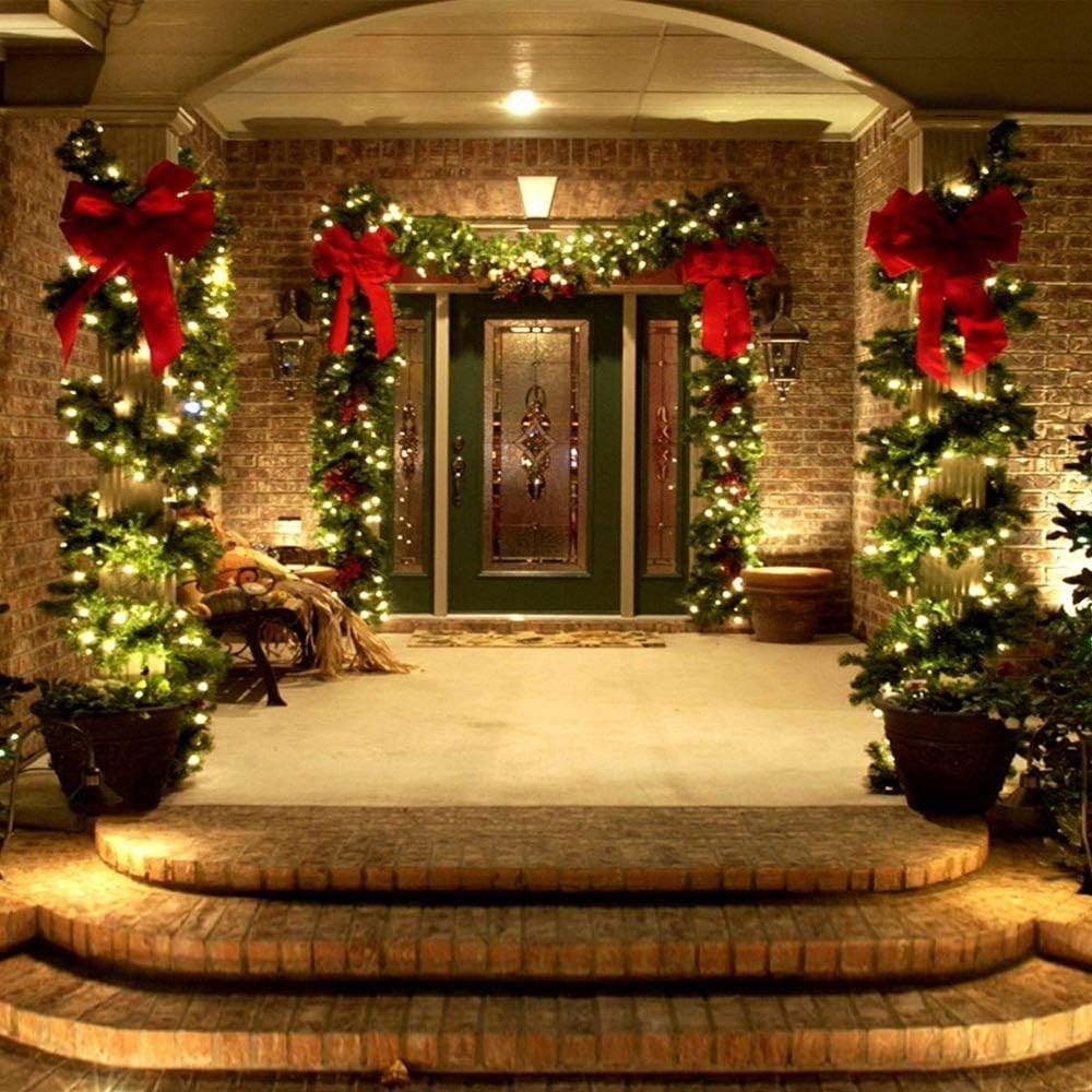 Toodour Solar Christmas Lights Outdoor, 2 Packs Total 144ft 400 LED Solar String Lights with 8