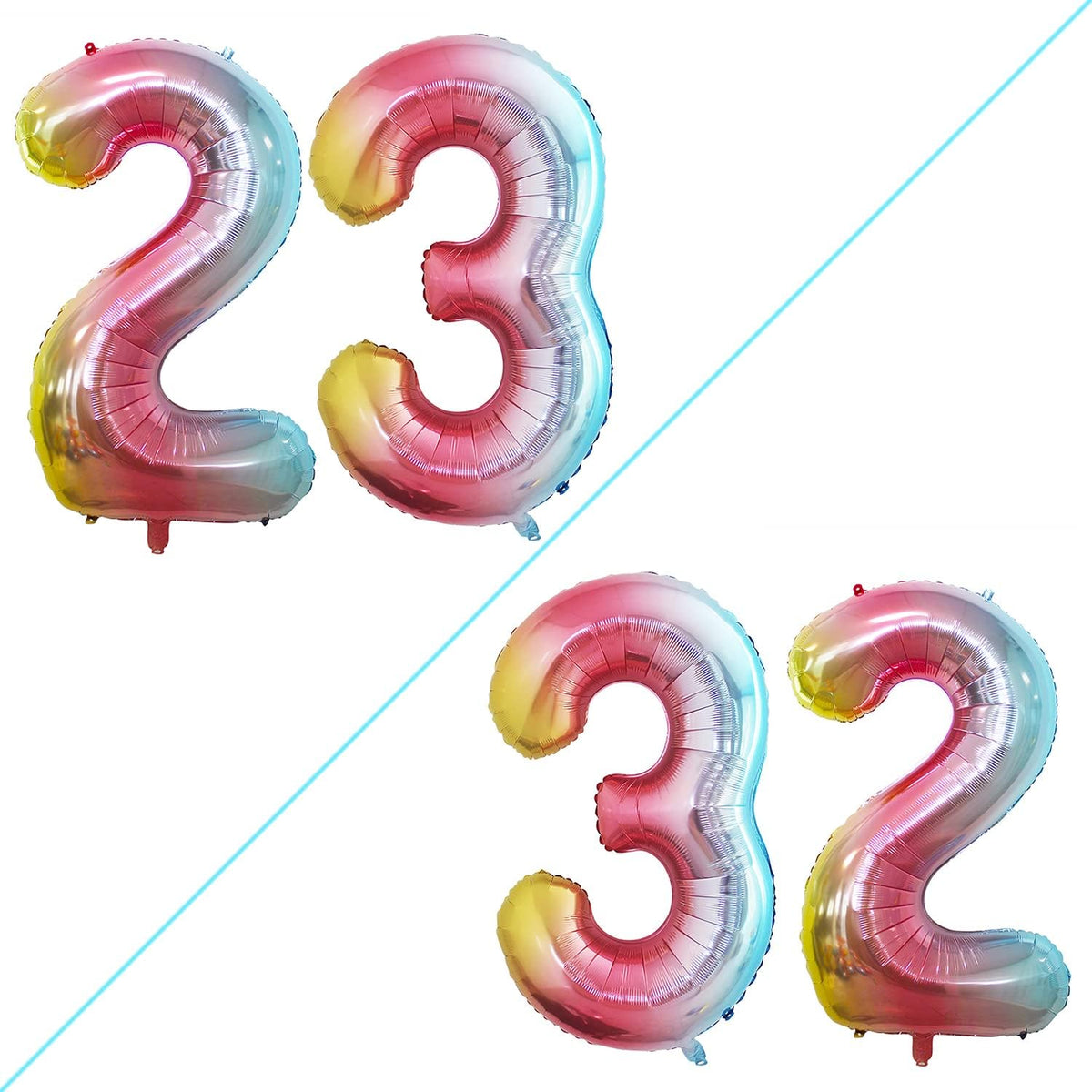 GOER Number 23 Balloons for 23rd Birthday Party Decorations,42 Inch Jumbo Foil Helium 32 Balloons