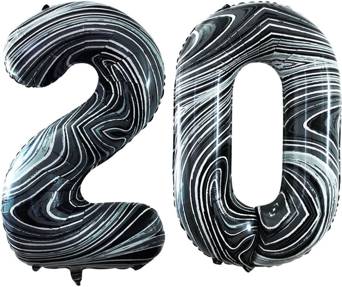 GOER Number 20 Balloons for 20th Birthday Party Decorations,42 Inch Jumbo Foil Helium Balloons for