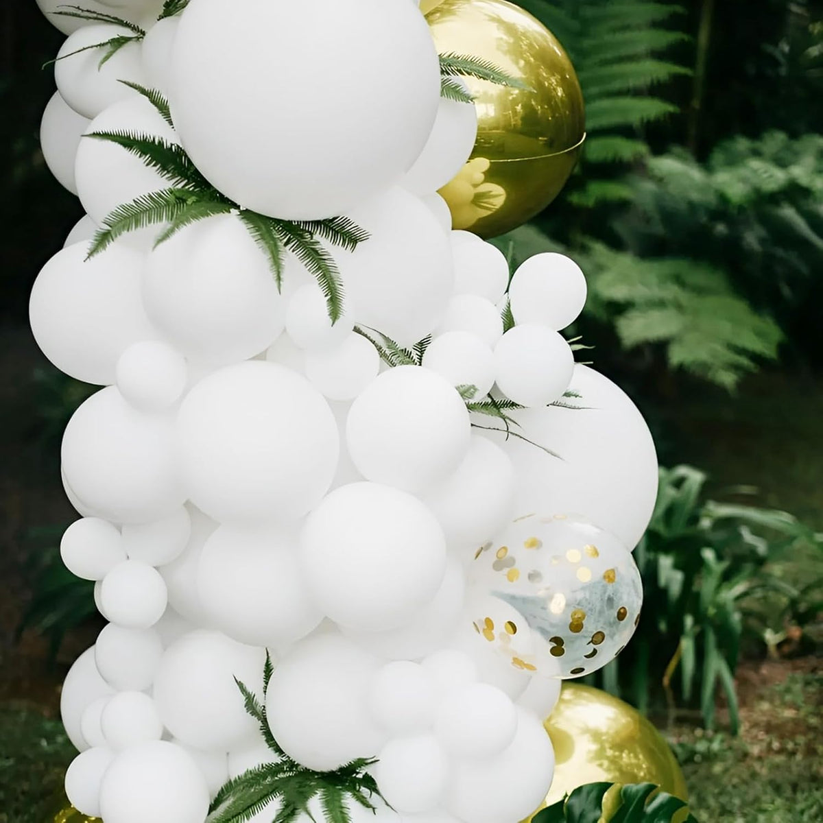 90pack White Balloons Different Size 18/12/10/5 Inch Pearl White Balloon Garland Arch Kit for