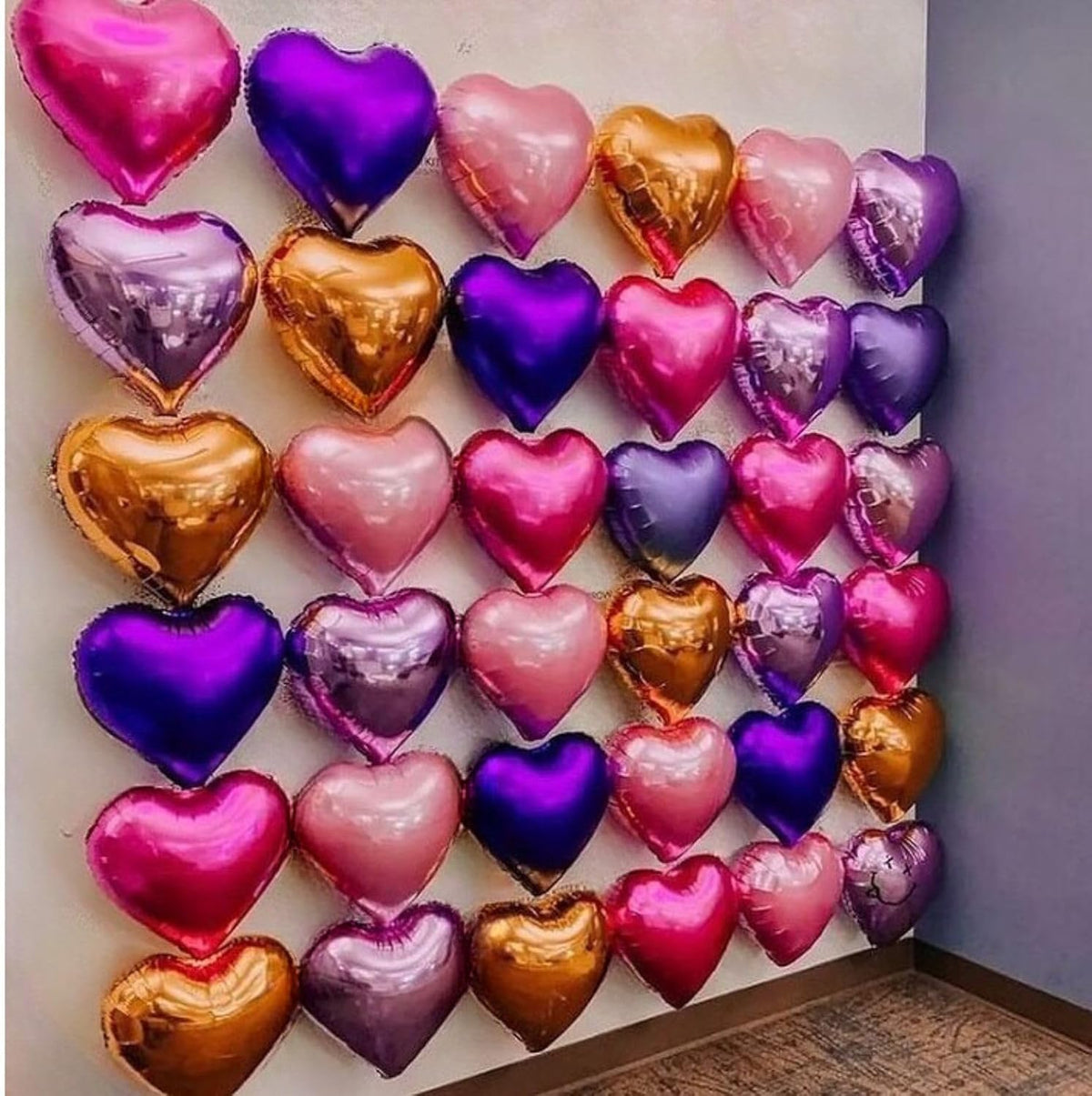 12 Pcs Heart Balloons, 18 inch Pink Heart Shaped Balloons, Big Helium Balloon,Love Foil Balloon for