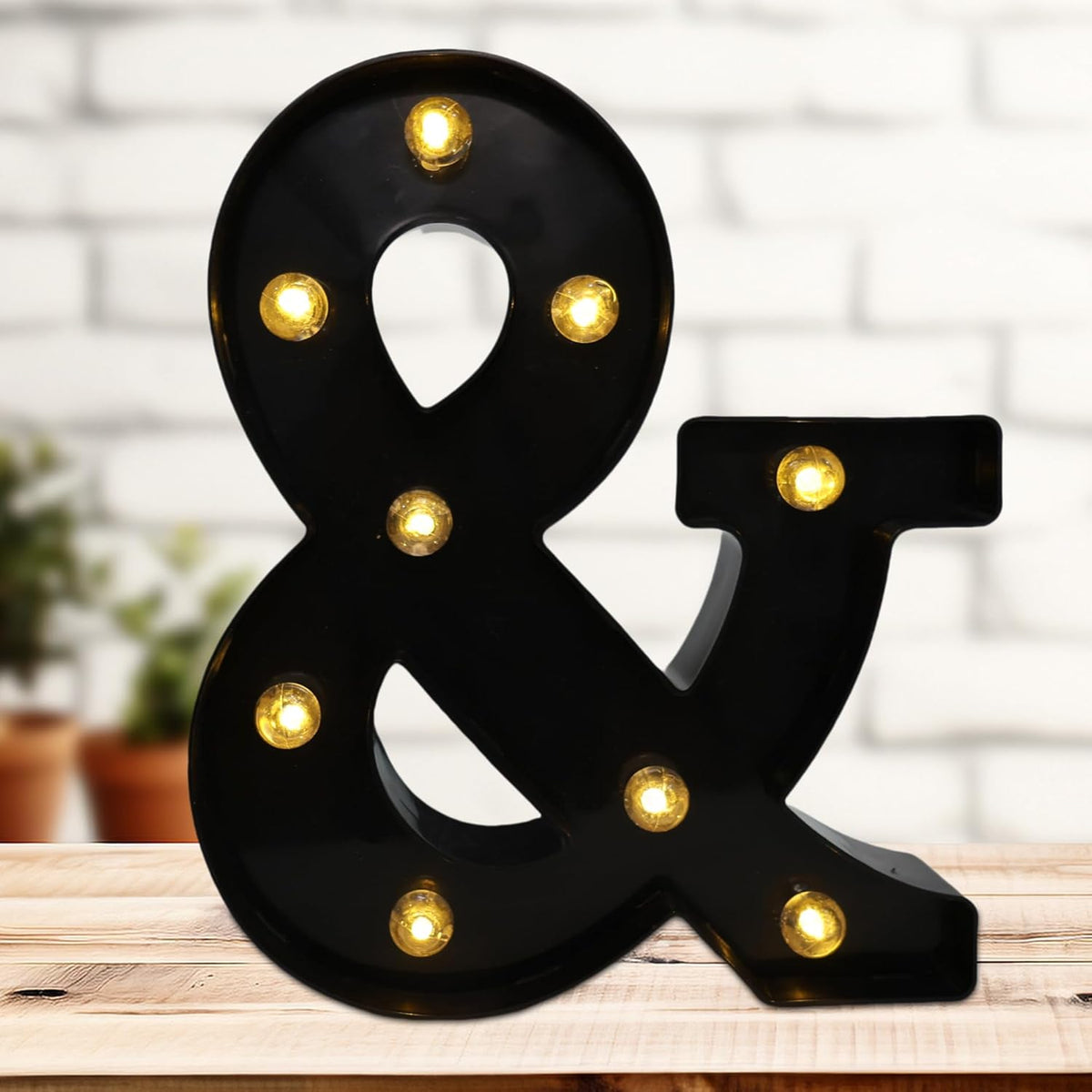 Led Marquee Letters, 8.58 Inch Black Light Up Letters, Small Led Letter Lights, Battery Powered