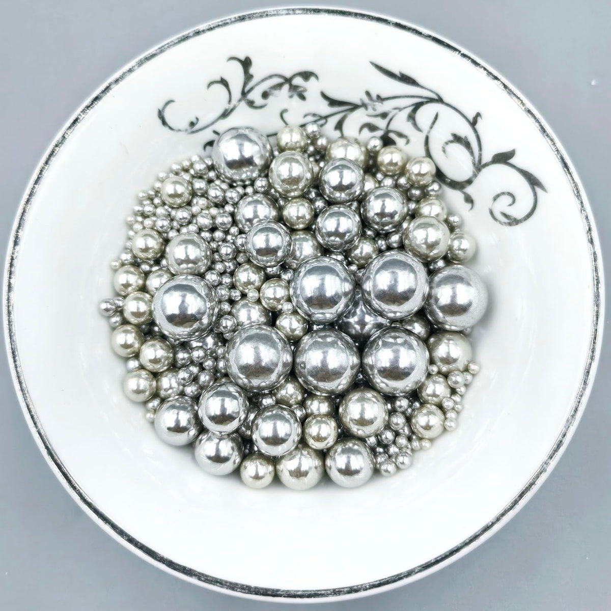 Edible Pearl Sugar Sprinkles Silver Candy Mixing Size Baking Edible Cake Decorations Cupcake