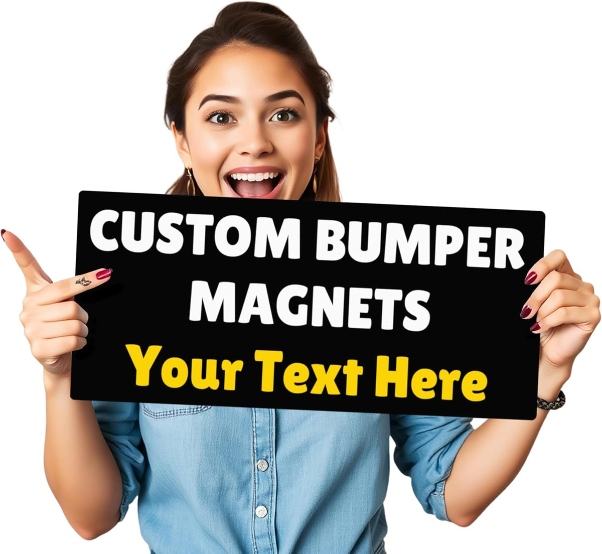 Customizable Magnet Bumper ❚ Design Your Own Custom Magnet ❚ Multiple Size and Color Options ❚ Car