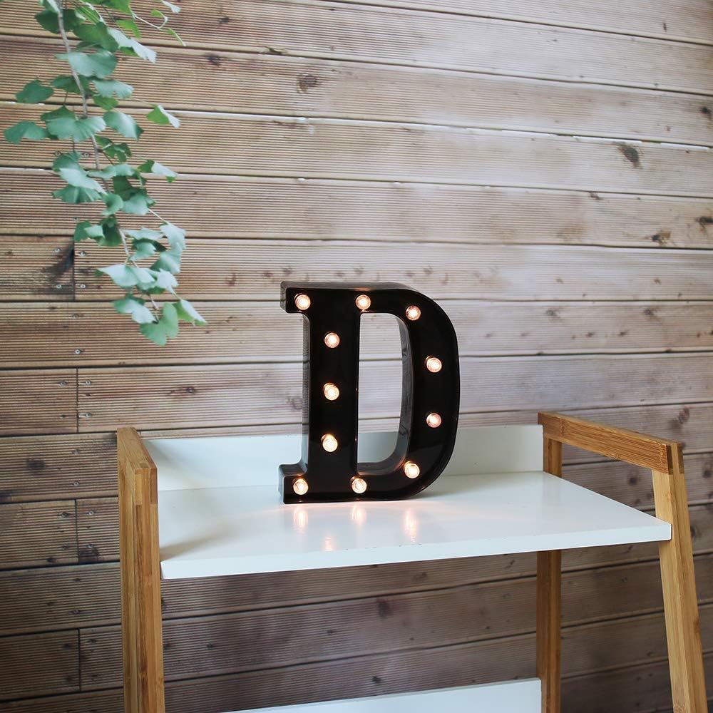 OYCBUZO Light Up Black Alphabet Marquee Letters Sign LED Marquee Number Lights Sign for Night Light