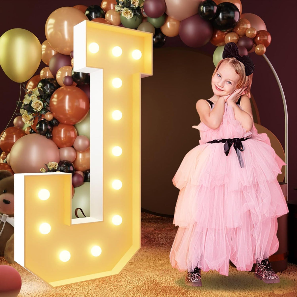 imprsv 4FT Marquee Letters Large Light Up Letters for Birthday Party Decor Wedding Decorations