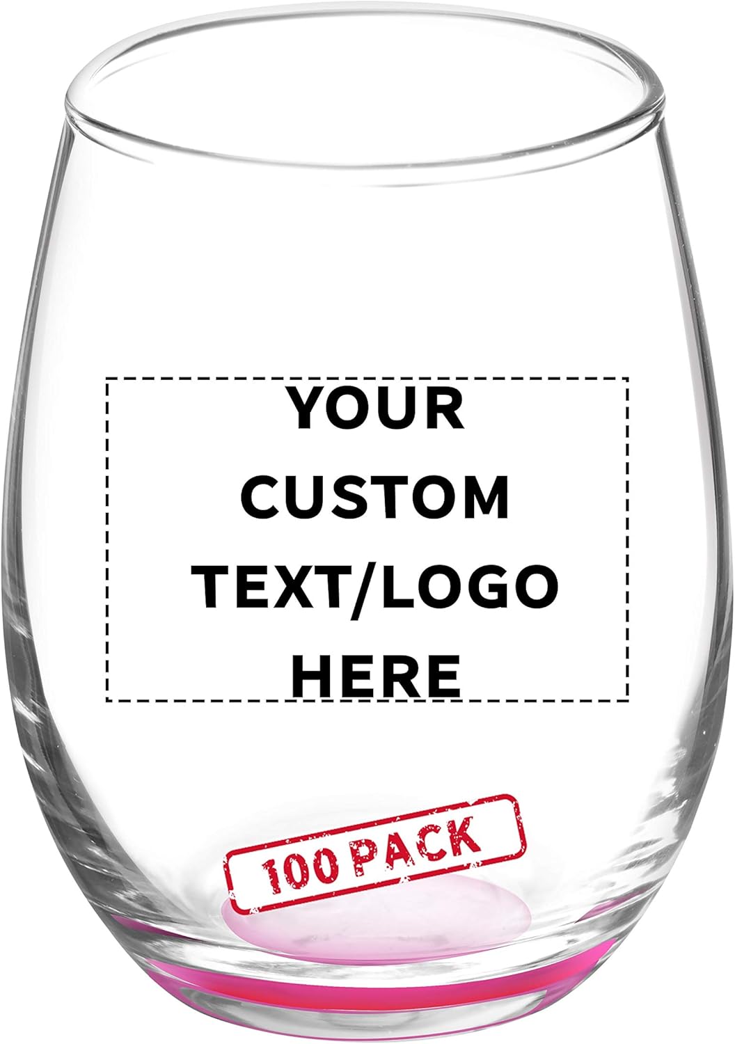 Custom Stemless Wine Glasses by ARC 5.5 oz. Set of 100, Personalized Bulk Pack - Perfect for Hotel