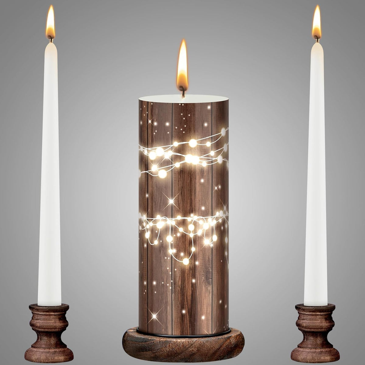 Irenare Unity Candles with Holder for Wedding Ceremony Wedding Decortions Accessories Glass Candle