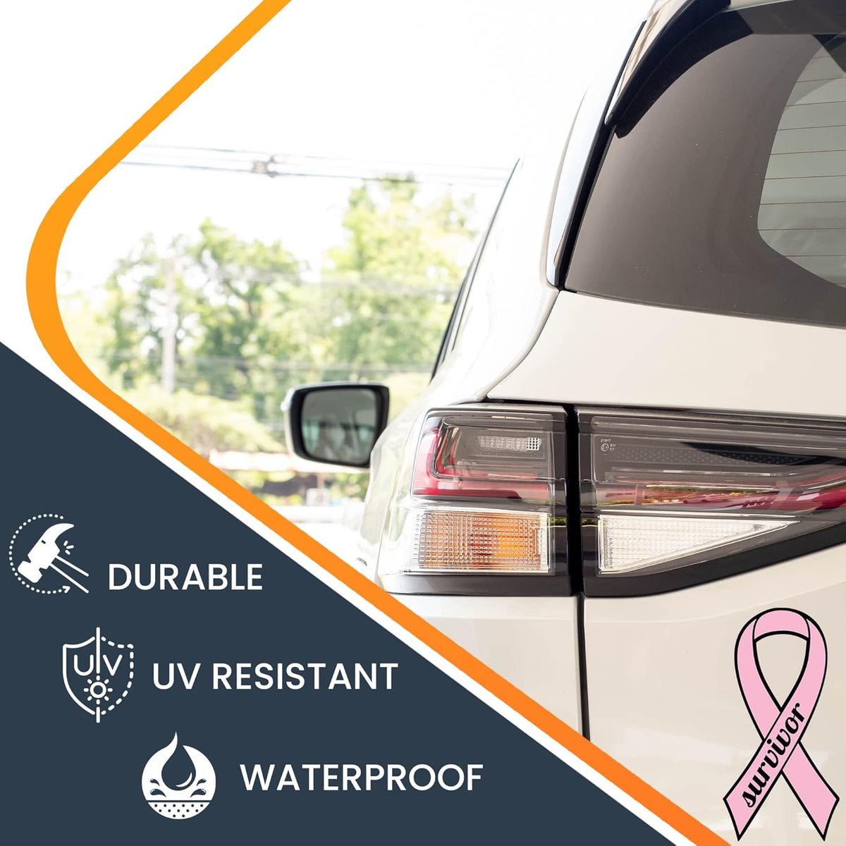 Magnet Me Up: Breast Cancer Survivor Pink Ribbon Magnet Decal - 3.5x7 Inches, Heavy-Duty Automotive