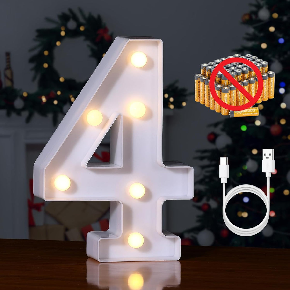 Foaky Rechargeable LED Letter Lights Sign Marquee Light Up Letters Sign for Night Light