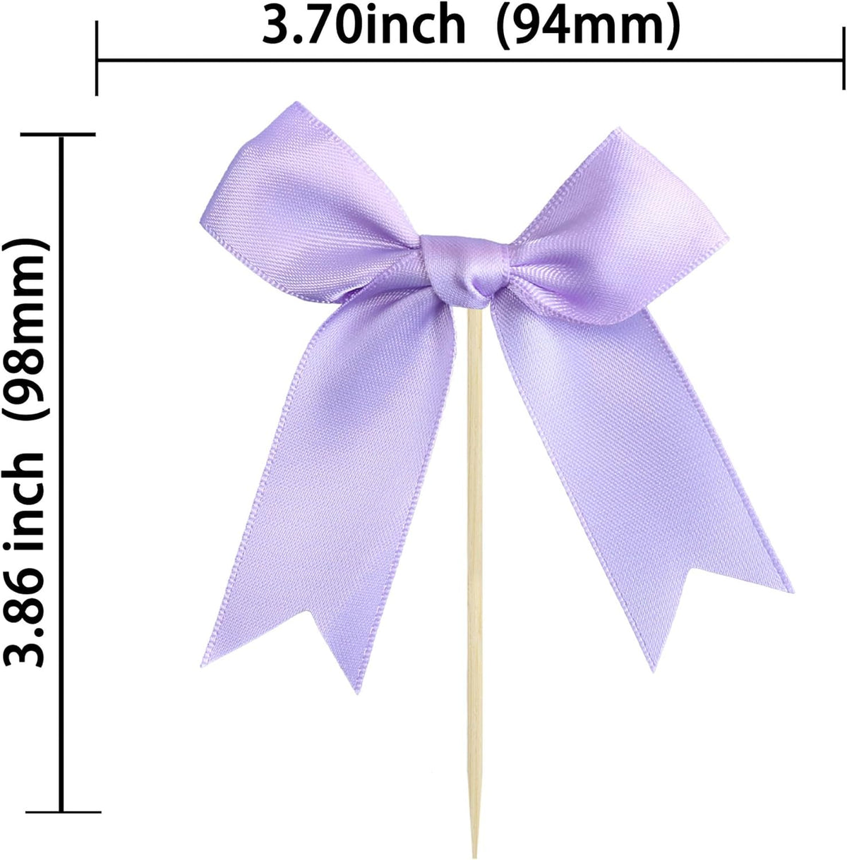 Gyufise 24Pcs Bow Cupcake Toppers Coquette Bow Girls Birthday Cake Decorations Bowknot Cake Toppers