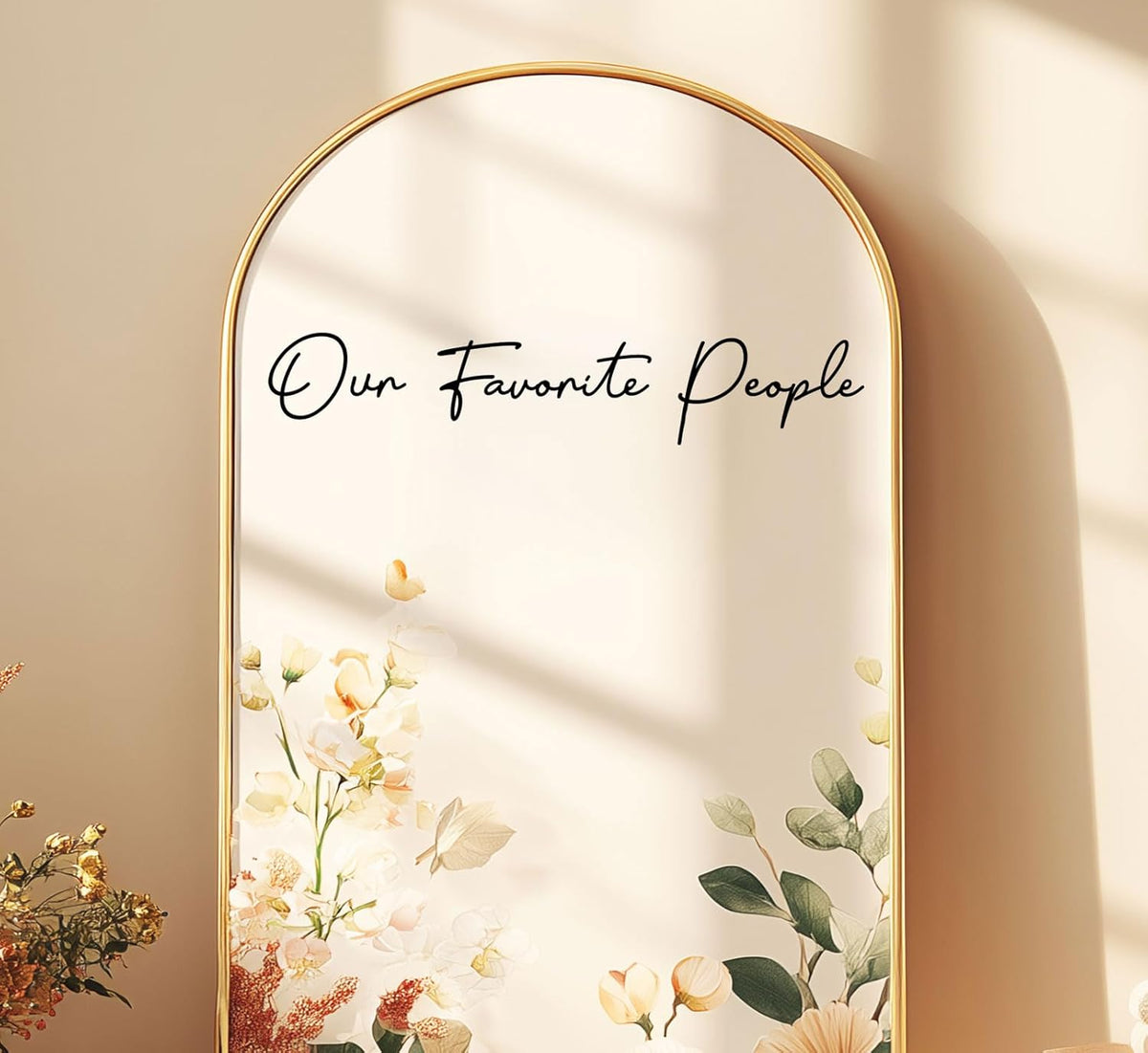 Our Favorite People Seating Chart Decal Wedding Seating Chart Header Decal for Mirror Our Favorite