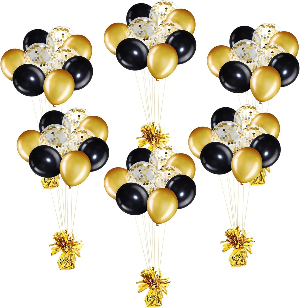56 Pcs Balloon and Balloon Weights, 50 Pieces Balloons Decorative Birthday Confetti Balloons 6