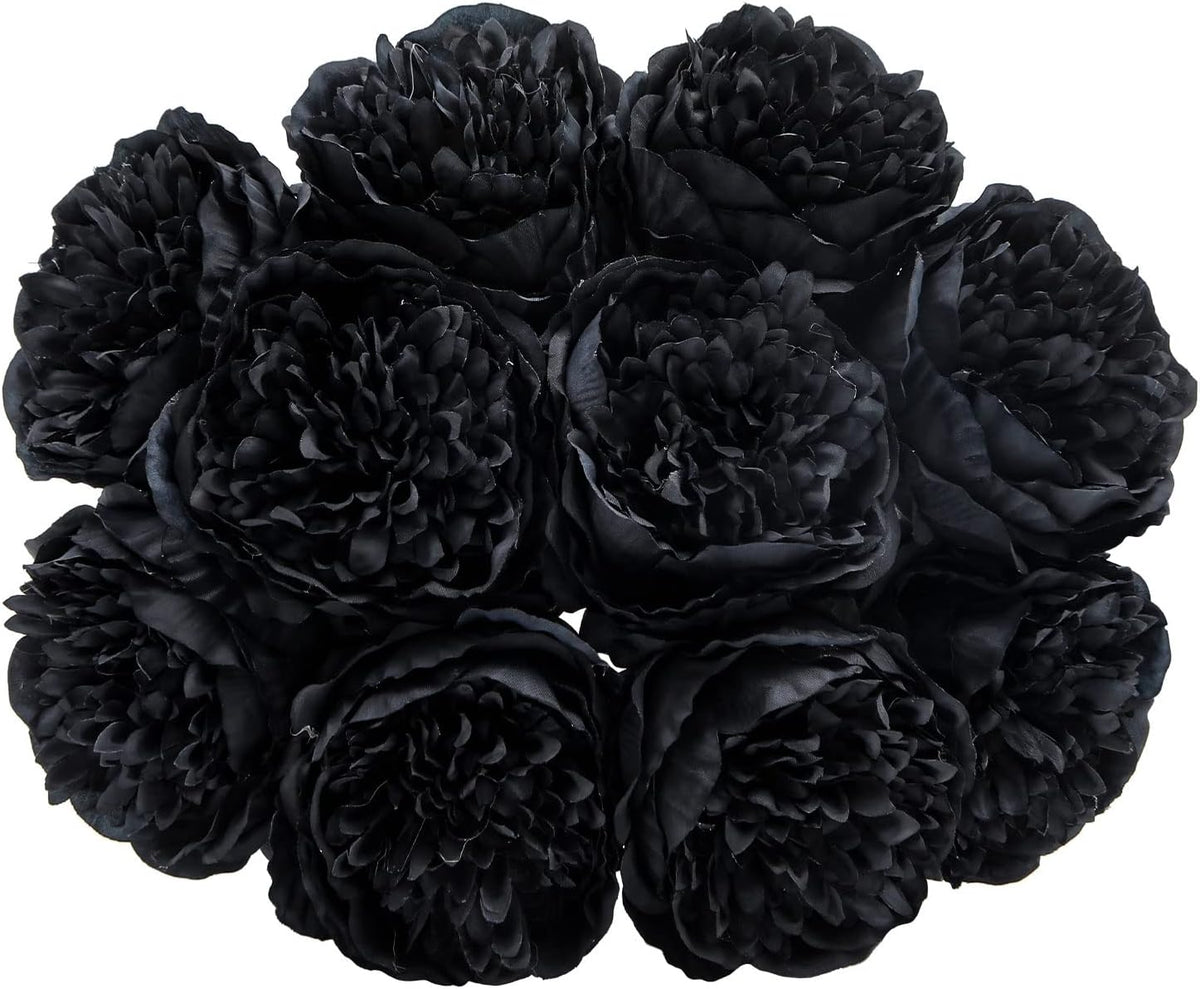 U'Artlines 10 Heads Artificial Peony Silk Flower Leaf Home Office Wedding Party Festival Bar Decor