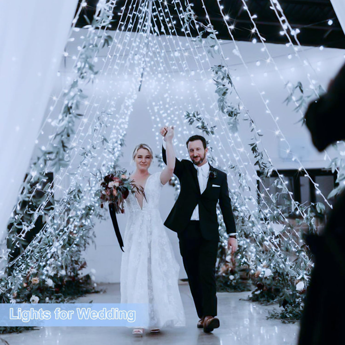 JMEXSUSS 800 LED White Christmas String Lights Outdoor, String Twinkle Lights Clear Wire Plug in