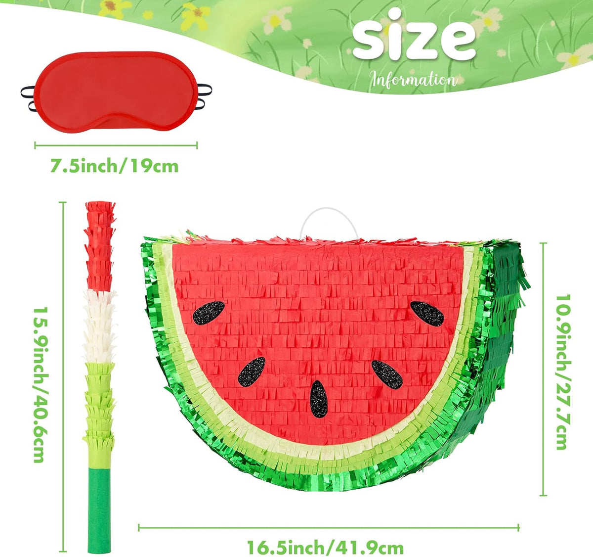 WERNNSAI Watermelon Piñata - Fruit Theme Summer Birthday Party Decorations Kids Fruit Pinata with