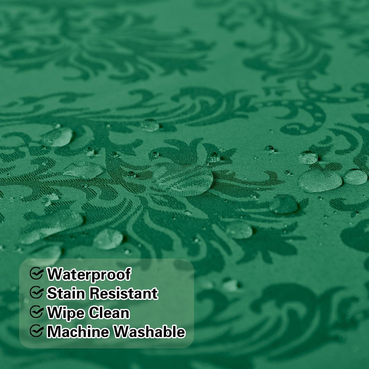 Jacquard Tablecloths for Rectangle Tables 60 x 84 Inch, Spill Proof Stain Resistant Damask Table
