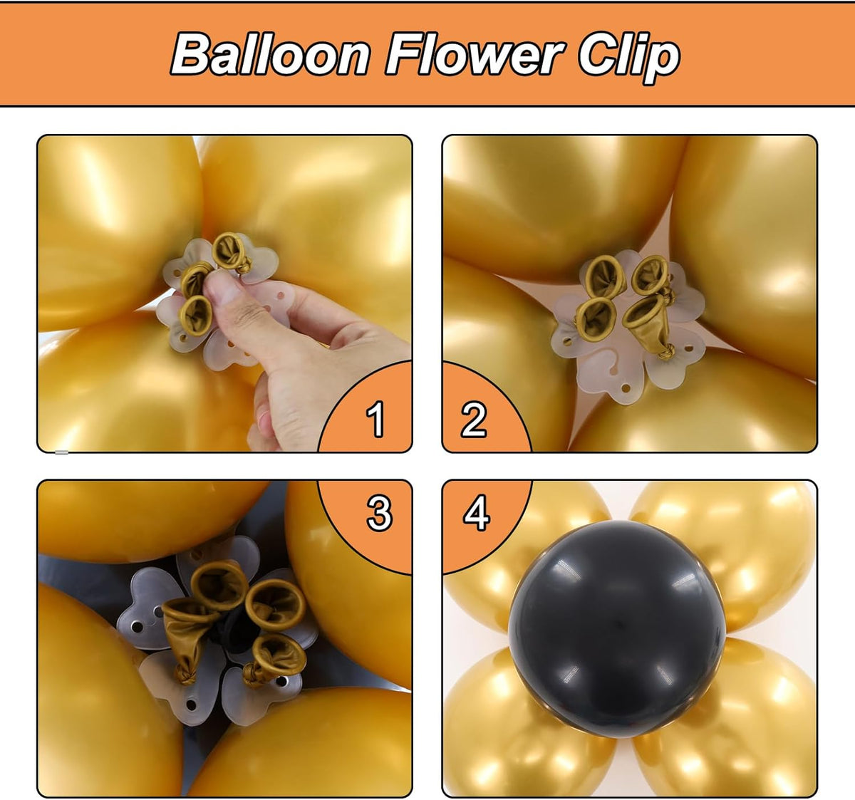 Balloon Arch Strip Kit, 20 PCS Balloon Arch Clips & 65.6Ft Tape Strip & 400 Glue Points Dots