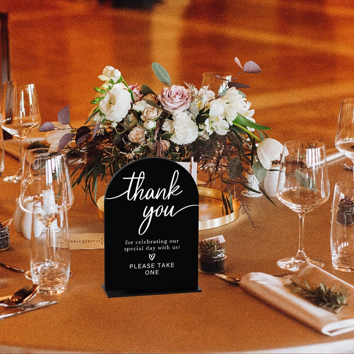 Acrylic Wedding Sign Thank You Sign for Wedding Wedding Signs for Ceremony Modern Calligraphy Arch
