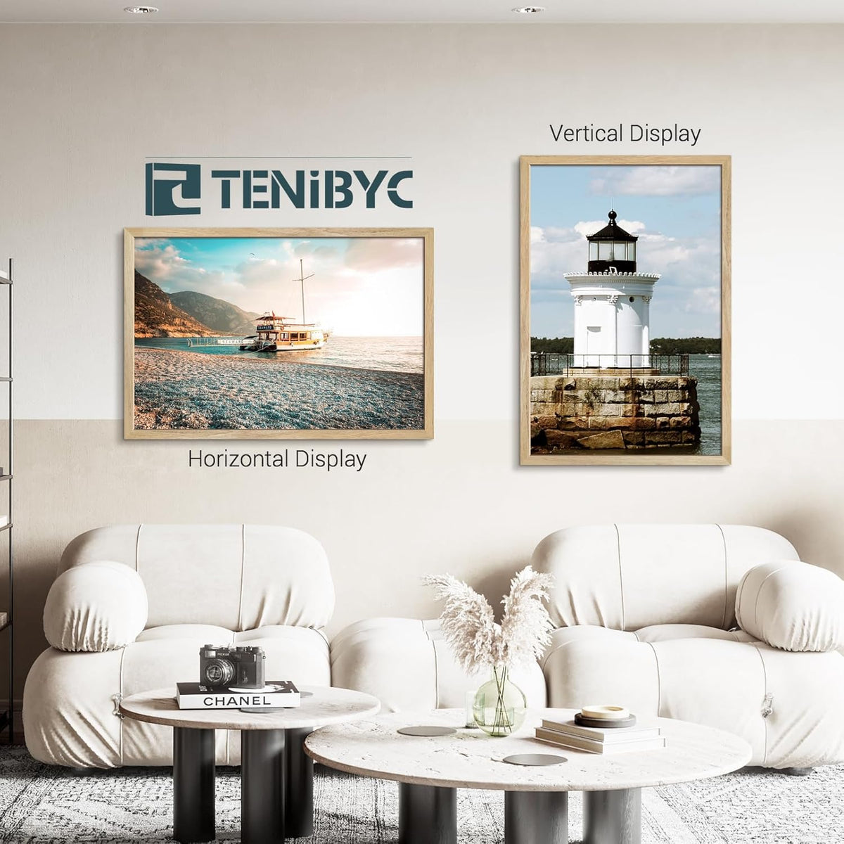 20x30 Poster Frame Set - 4 Pack, Textured Natural Solid Wood Picture Frame, Wall Gallery Frame