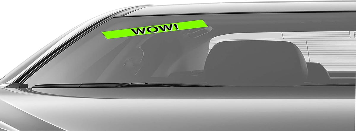 Ez-line Vinyl Windshield Stickers 3 Dozen 15 Inch Chartreuse Slogan Dealership Pro Pack for Car