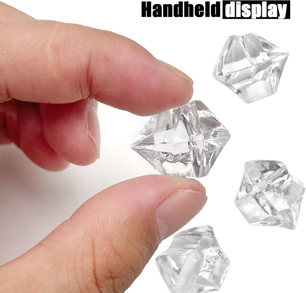 Fake Crushed Ice Cubes, Vase Fillers, 250 pcs 16*22 mm Fake crushed Ice Cubes Artificial Acrylic