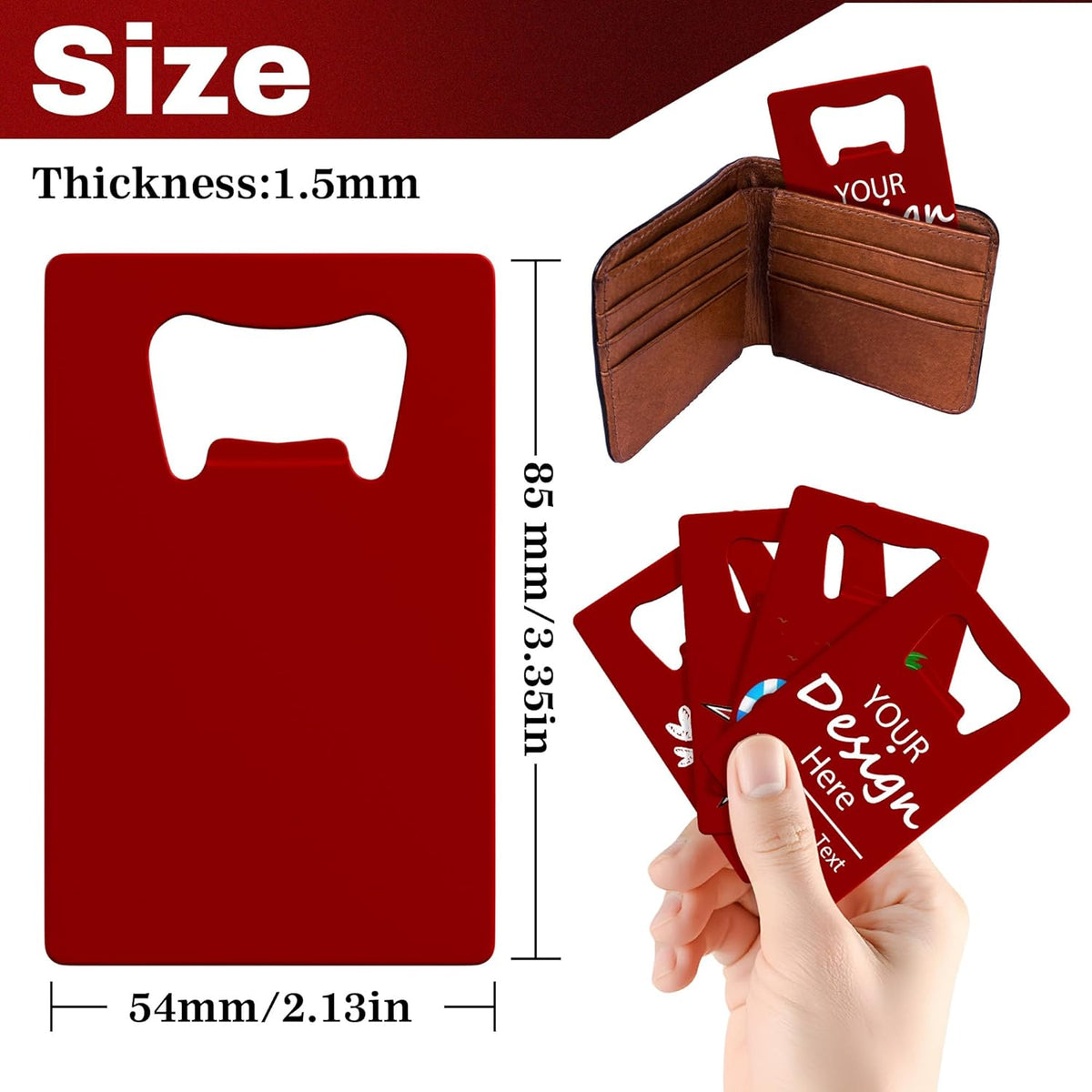 Personalized Credit Card Bottle Opener, Custom Stainless Steel Beer Bottle Opener, Upload Your