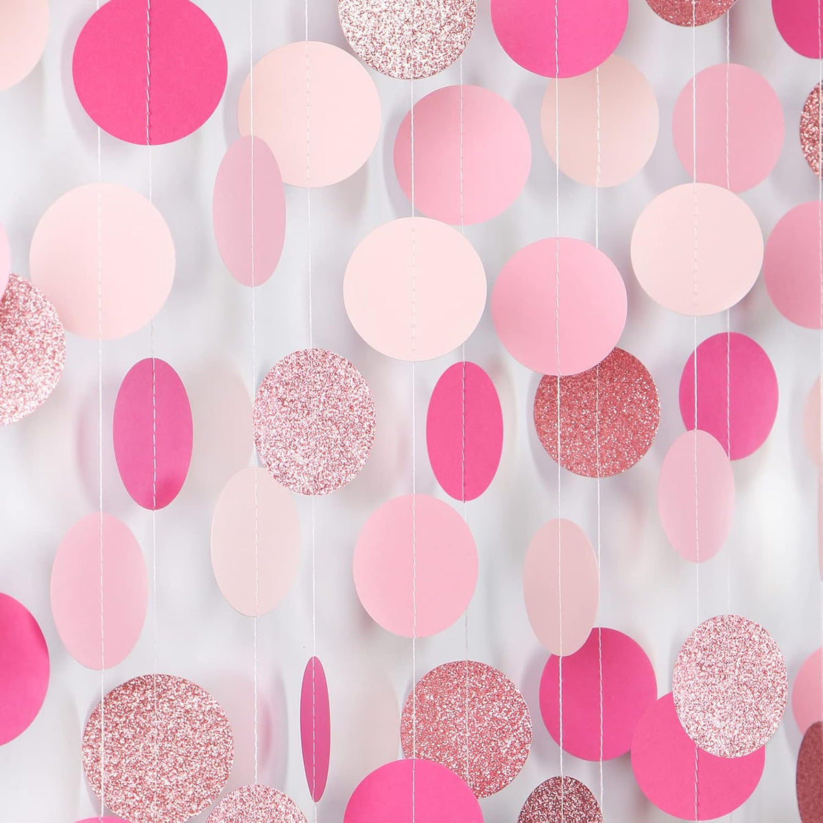 Hot-Pink Rose-Gold Party Decorations Garland - 52ft Wedding Bridal Shower Hanging Decoration