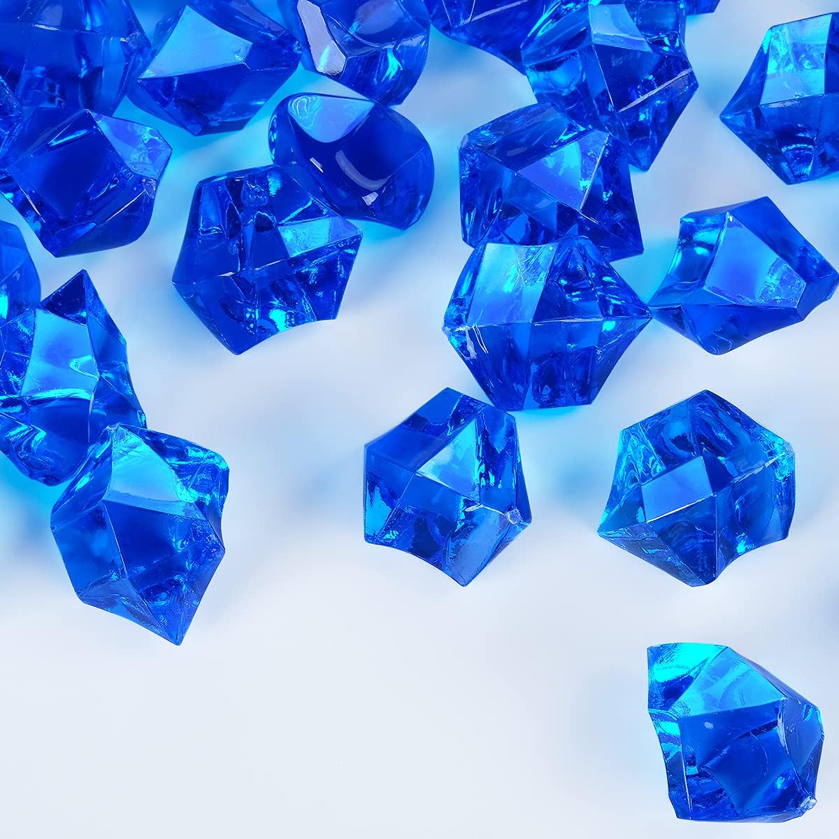 Babenest Acrylic Crushed Ice Rocks, 150 PCS Fake Crystals Plastic Ice Cubes Diamonds Gems for Vase