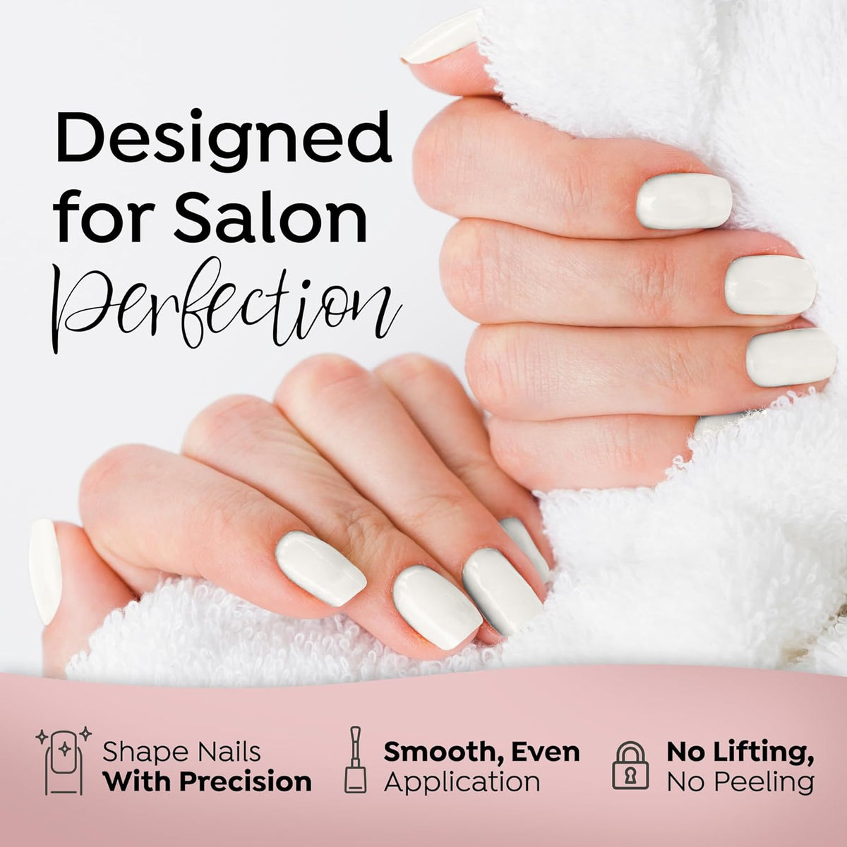 Tones Pro Acrylic Nail Powder, Max White (Creamy, Soft Off-White), (3.5 Fl Oz) - Long-Lasting &