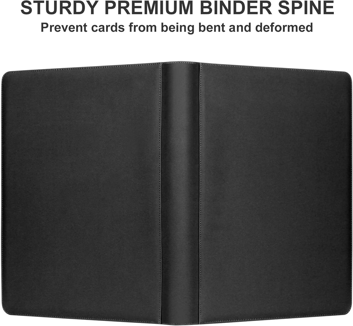 Premium Card Binder 16 Pocket, GEAoffice PU Cover Trading Card binder for 1000+ Cards, Sturdy Card