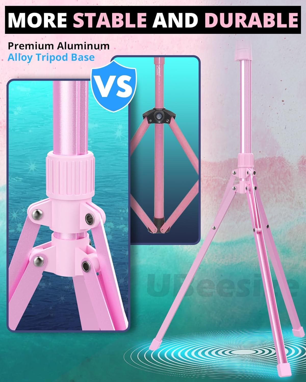 UBeesize Upgraded 12'' Ring Light with 62'' Tripod Stand and Magnetic Phone Holder,LED Selfie