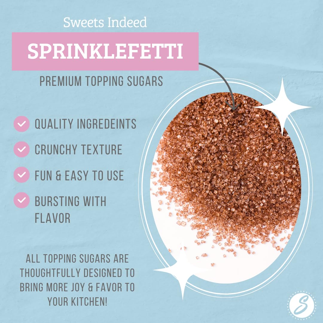Sweets Indeed Cinnamon Brown Sugar Topping – 5.11 oz Jar | Holiday Baking & Drink Garnish | Edible