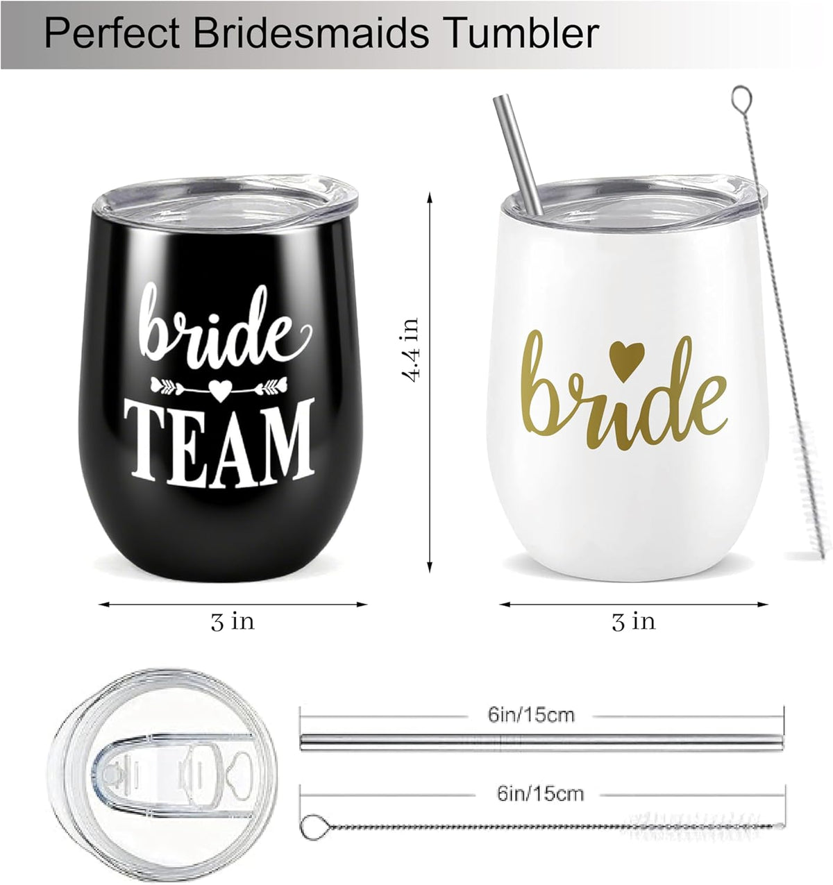 Bride Squad Bachelorette Party Cups 10 Pcs Team Bride Cups Bridesmaid Gifts Tumblers 12 Oz