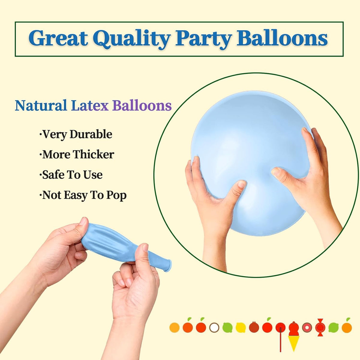 110pcs Pastel Blue Balloon 12 Inch, Pastel Blue Latex Balloons for Birthday Party Baby Shower