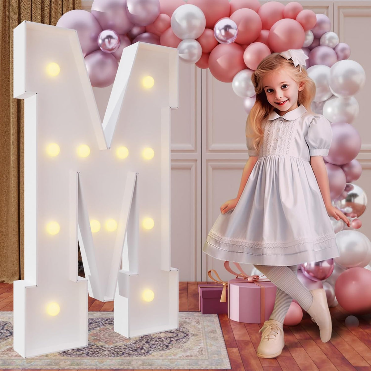 imprsv 4FT Marquee Light Up Letters for Birthday Party Decorations Marquee Letters for Marry Me