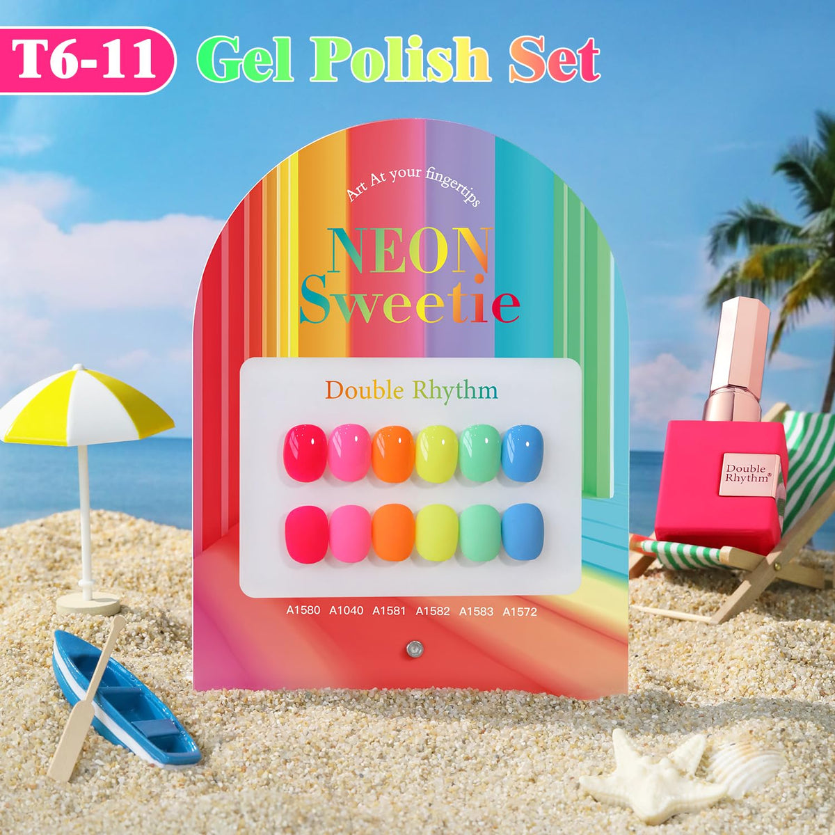 Double Rhythm 6 Pcs 15 ML Gel Polish Set Same Color Same Bottle Soak Off Gel Polish Kit Nail Art