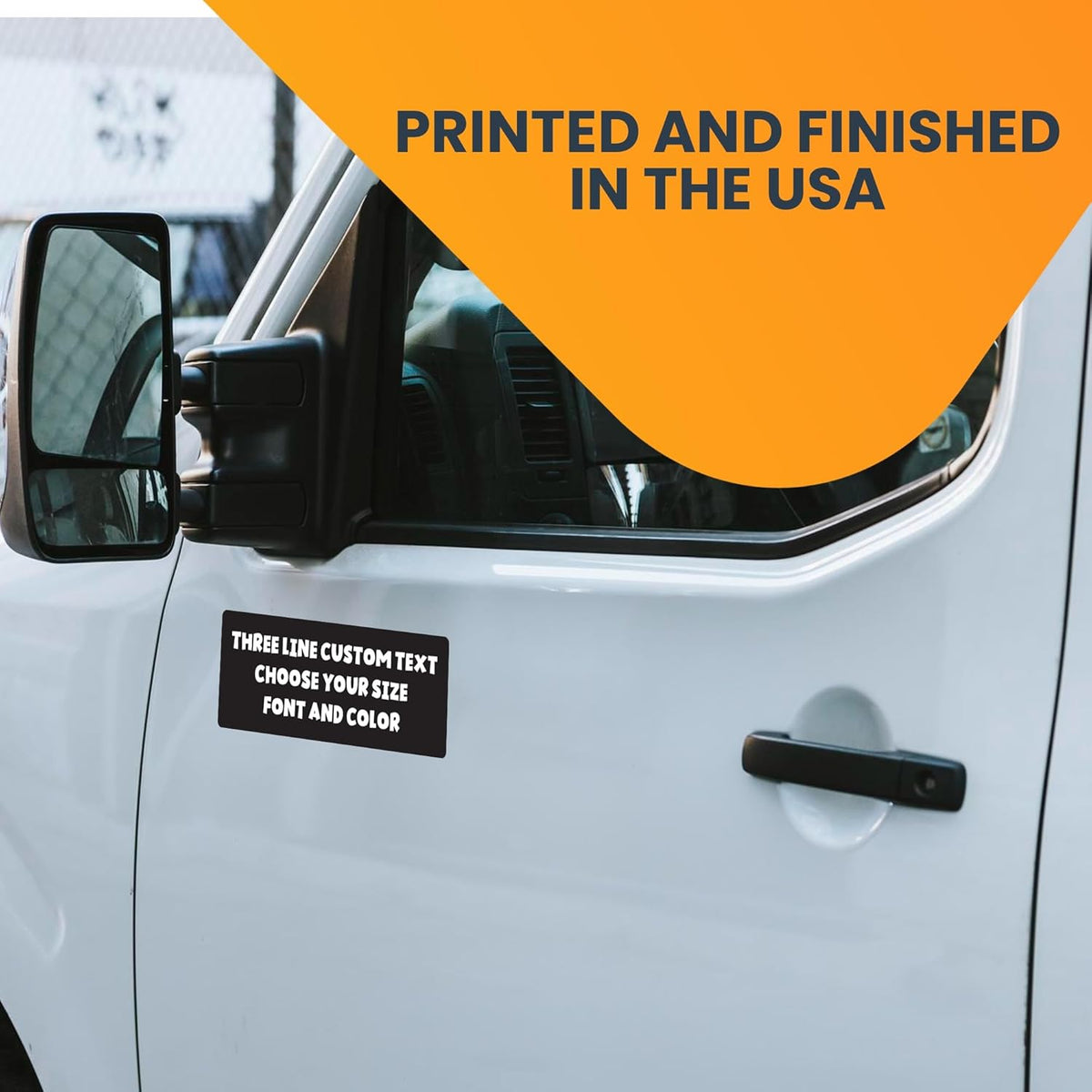 Magnet Me Up Three Line Custom Text Customizable Magnet Decal, Design Your Own Personalized Car