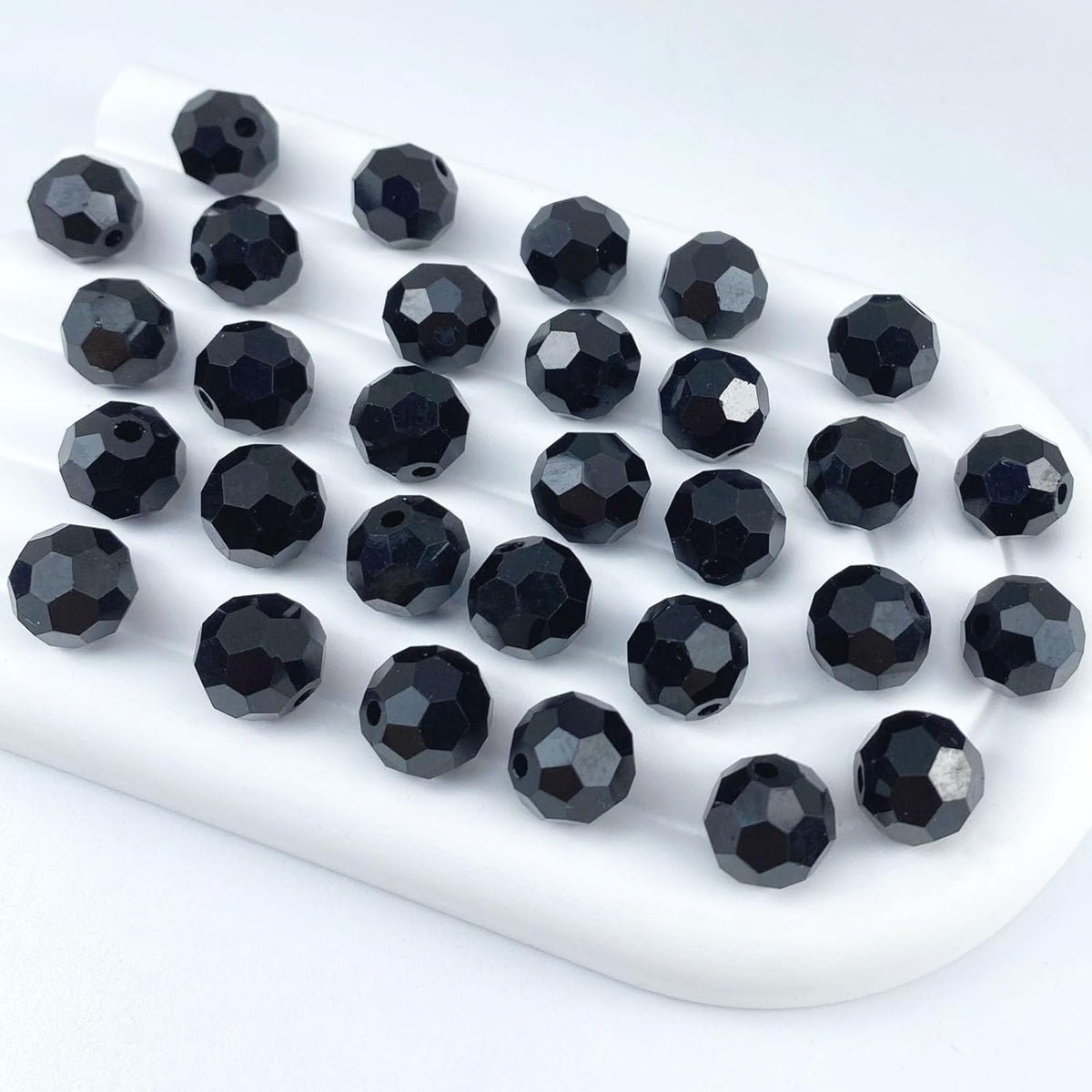 400 PCS 4mm Crystal Glass Beads Round Multiple Faceted Loose Spacer Glass Beads for DIY Handcrafte