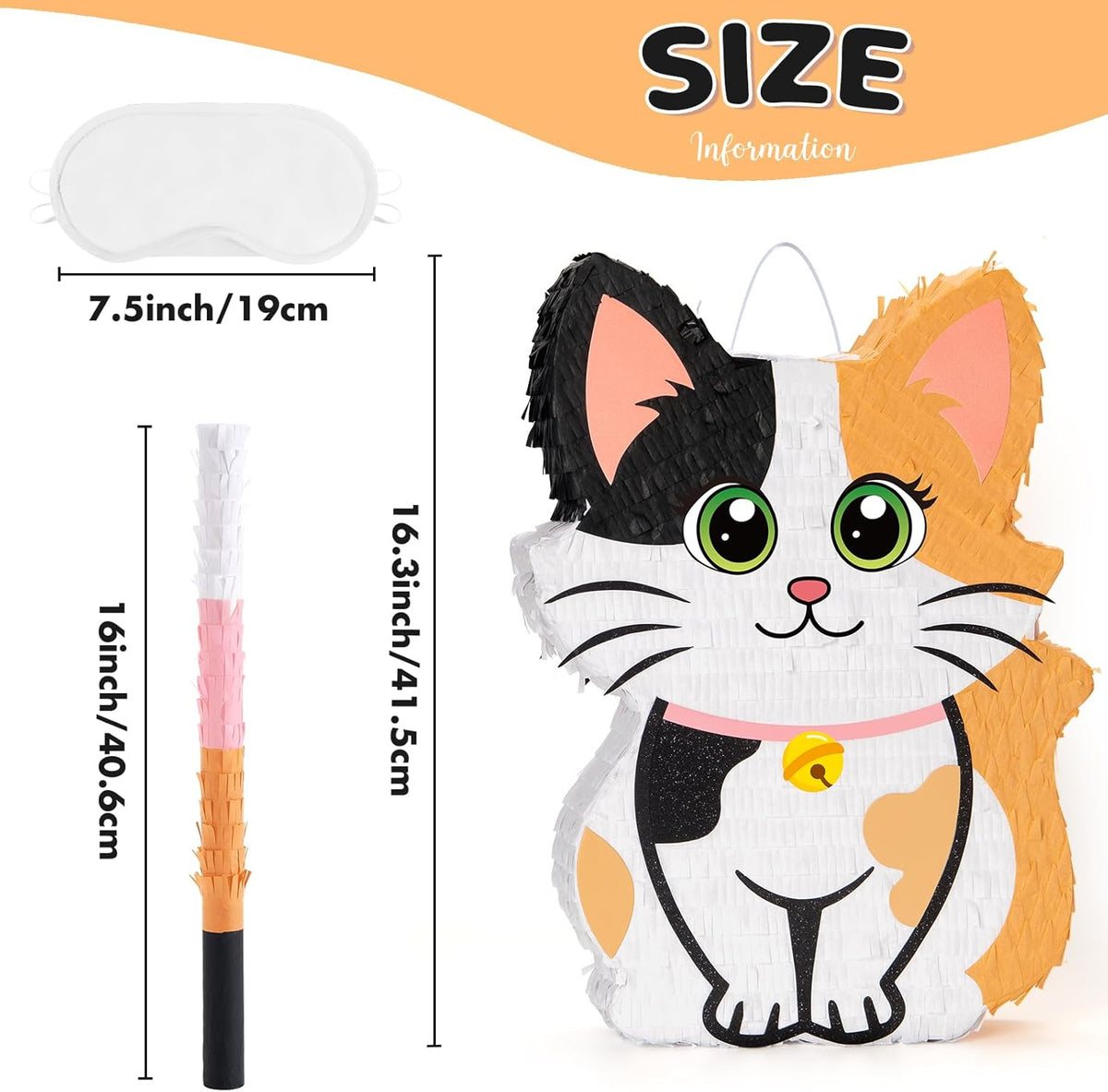 Wernnsai Kitten Cat Piñata - Cat Kitten Decorations For Kids Girls Birthday Cute Animal Party Game