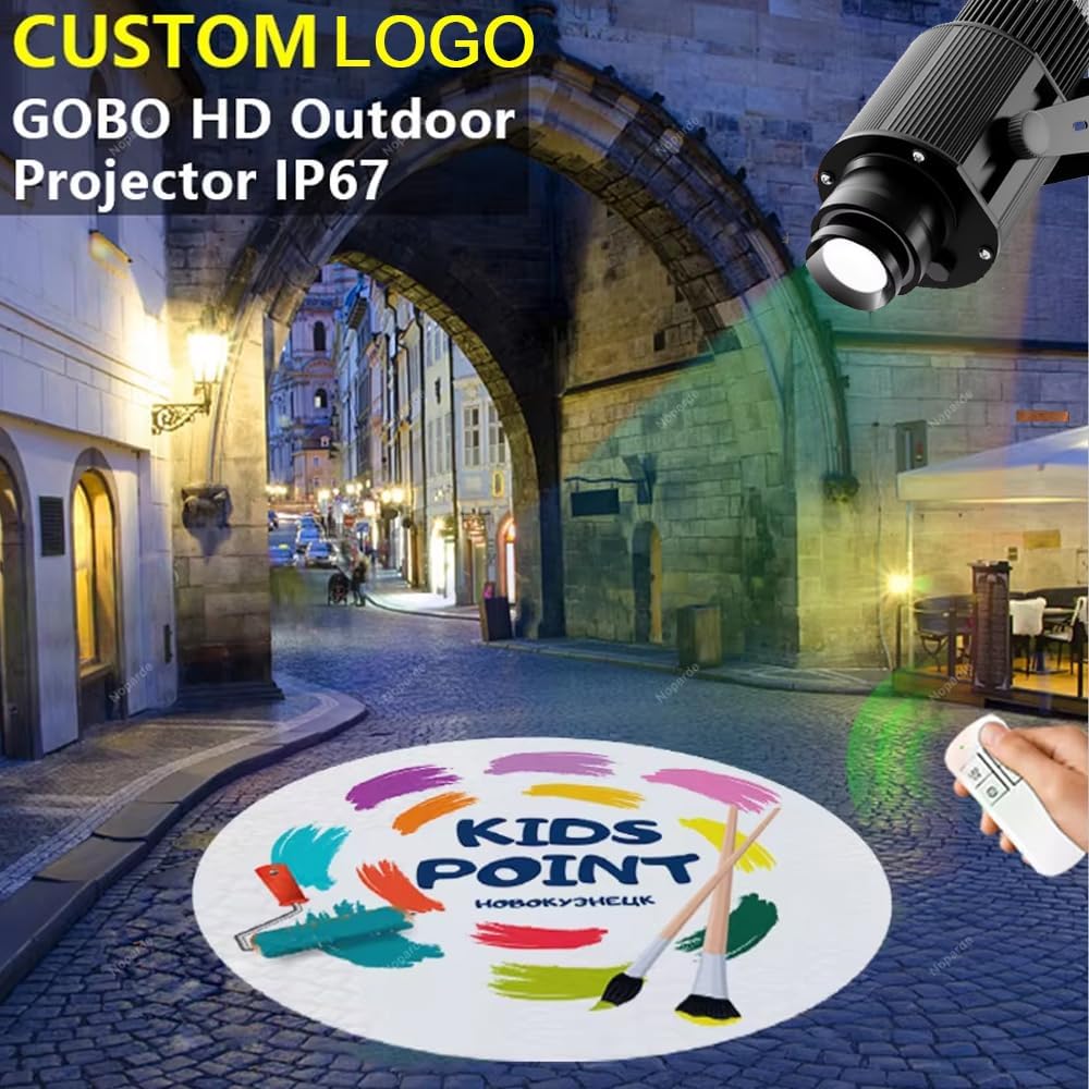 GOBO Projector Custom Logo Projector Lights for Store Business or Outdoor Wall Street Waterproof
