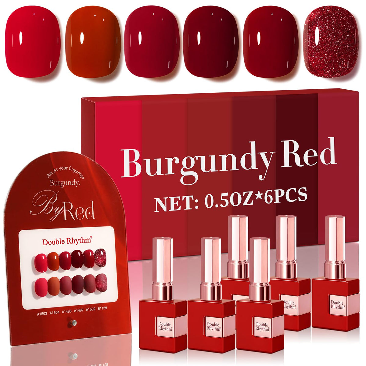 Double Rhythm 6 Pcs 15 ML Gel Polish Set Same Color Same Bottle Soak Off Gel Polish Kit Nail Art