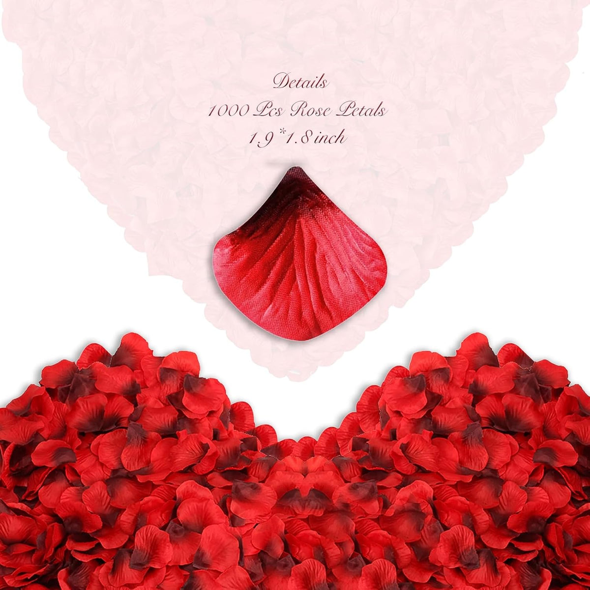 1000Pieces Rose Petals, Artificial Flower Petals Fake Rose Petals for Romantic