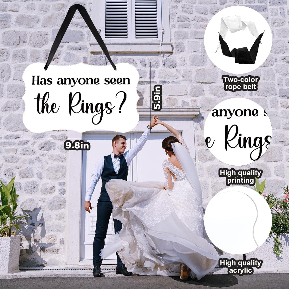 Acrylic Wedding Sign, Ring Bearer Sign, for Rustic Wedding Decor Signs, Acrylic Wall Art With