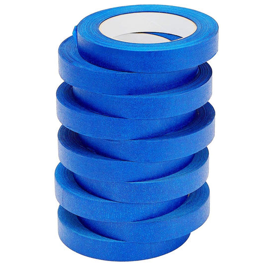 Lichamp 10 Pack Blue Painters Tape 3/4 inch, Blue Masking Tape Bulk Multi Pack, 0.75 inch x 55